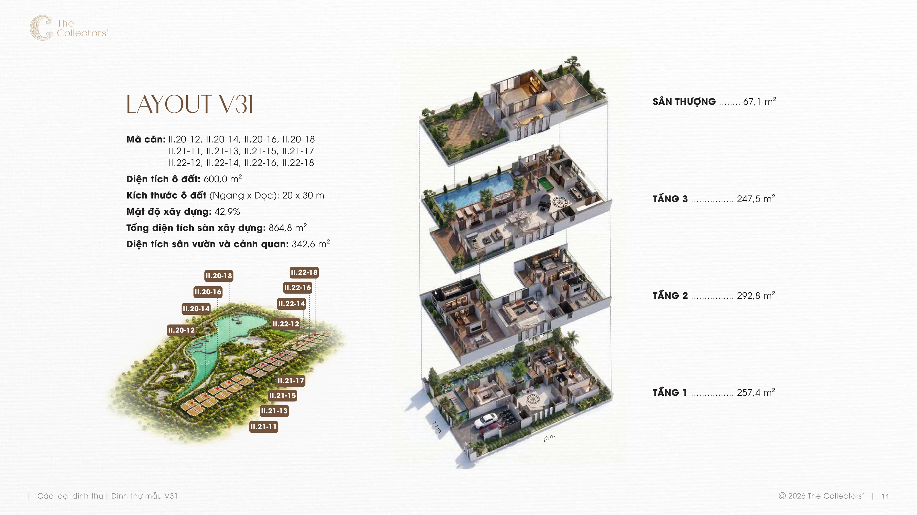 Trang E-Leaflet chính thức của mẫu dinh thự V31