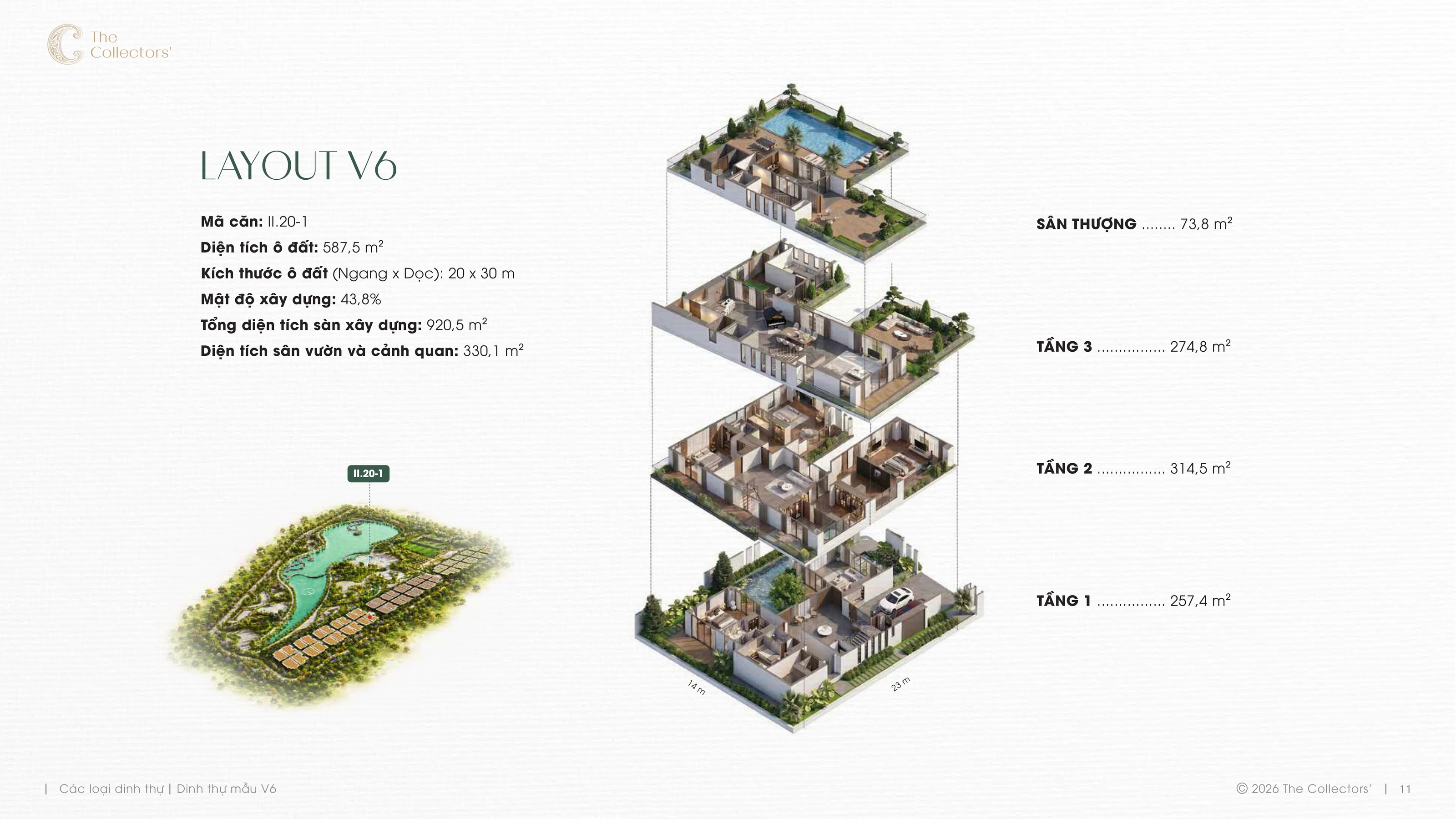 Trang E-Leaflet chính thức của mẫu dinh thự V6
