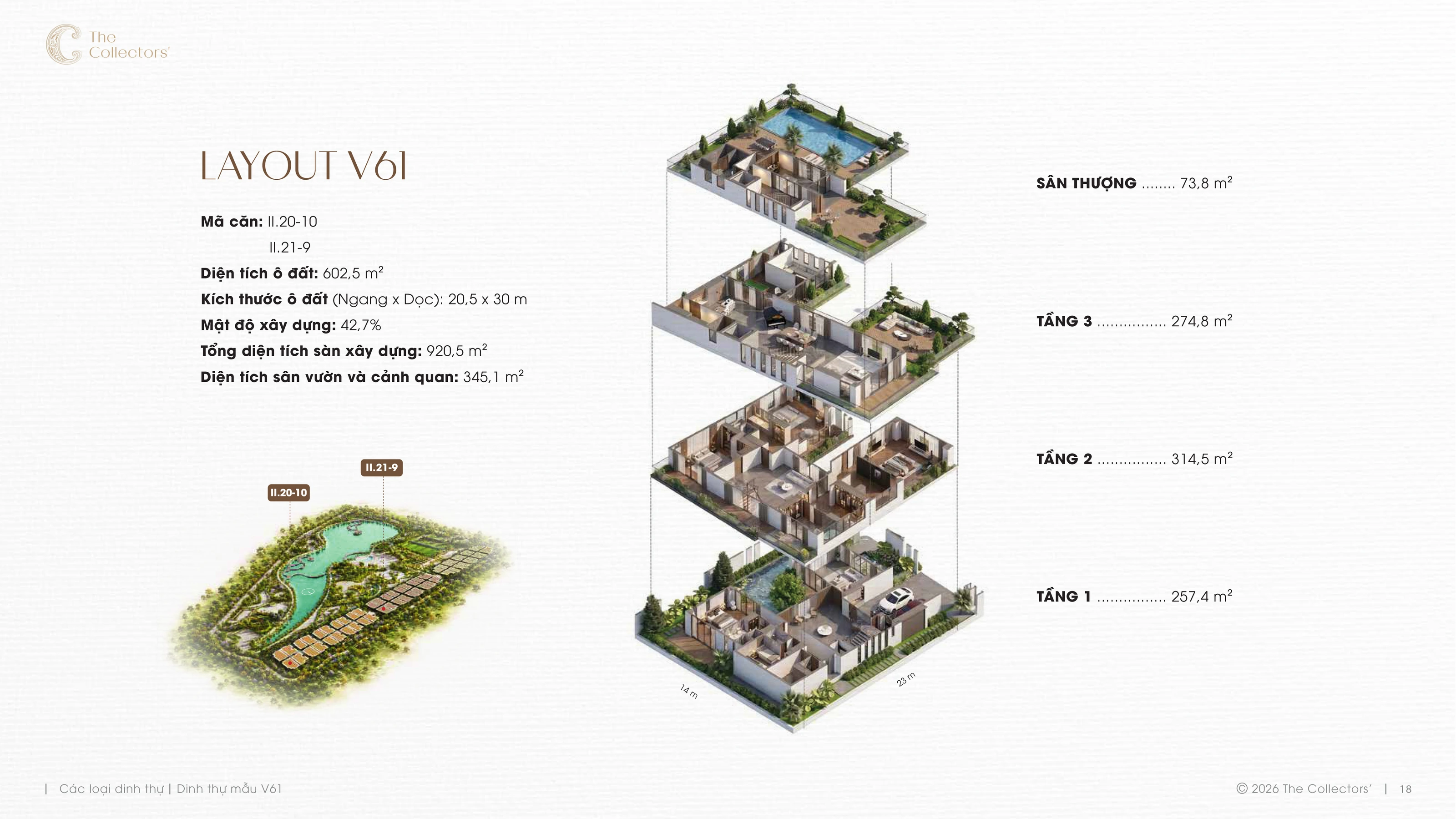 Trang E-Leaflet chính thức của mẫu dinh thự V61