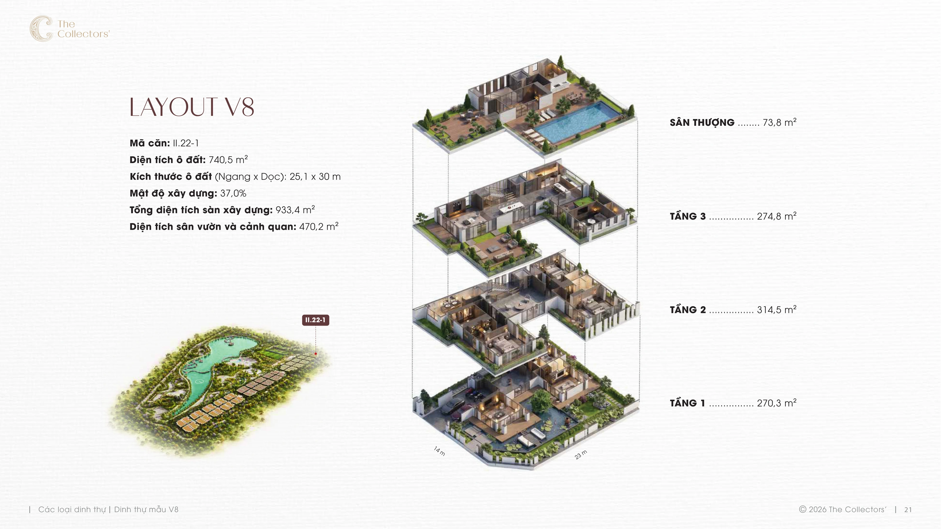 Trang E-Leaflet chính thức của mẫu dinh thự V8
